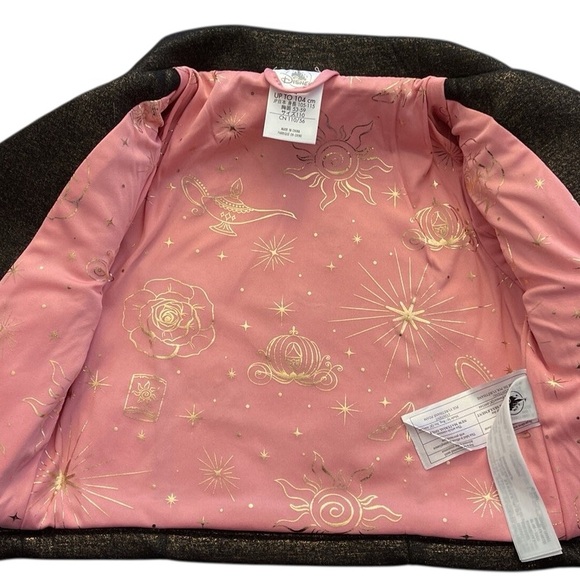 KIDS DISNEY PRINCESS METALLIC MOTO JACKET WITH APPLIQUES/SIZE: 7/8 - Picture 7 of 15